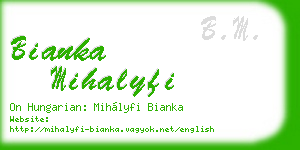 bianka mihalyfi business card